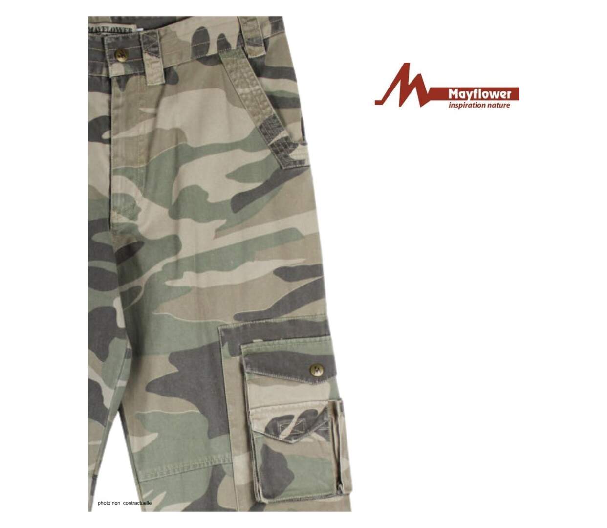 MAYFLOWER SE9020C - Pantalon cargo camouflage 100% coton : robustesse et style baroudeur-4