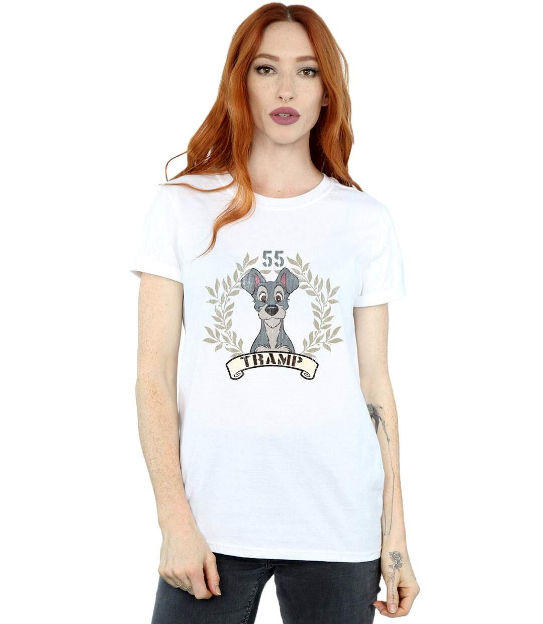 Disney - T-shirt LADY AND THE TRAMP TRAMP SINCE - Femme (Blanc) - UTBI17908-2