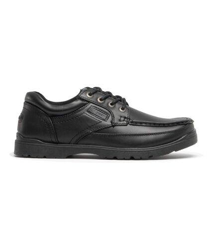 US Brass Mens Smaug/Stubby Lace Up Boat Shoes (Black) - UTDF249