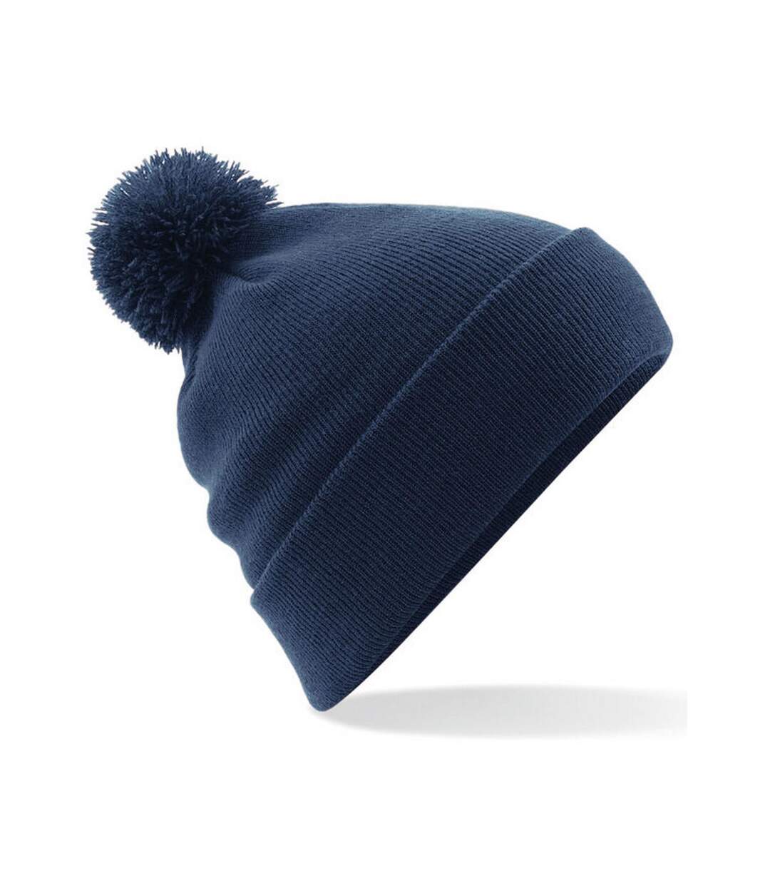 Bonnet Pom Pom Original Bleu Marine Beechfield-1