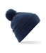 Bonnet Pom Pom Original Bleu Marine Beechfield-1
