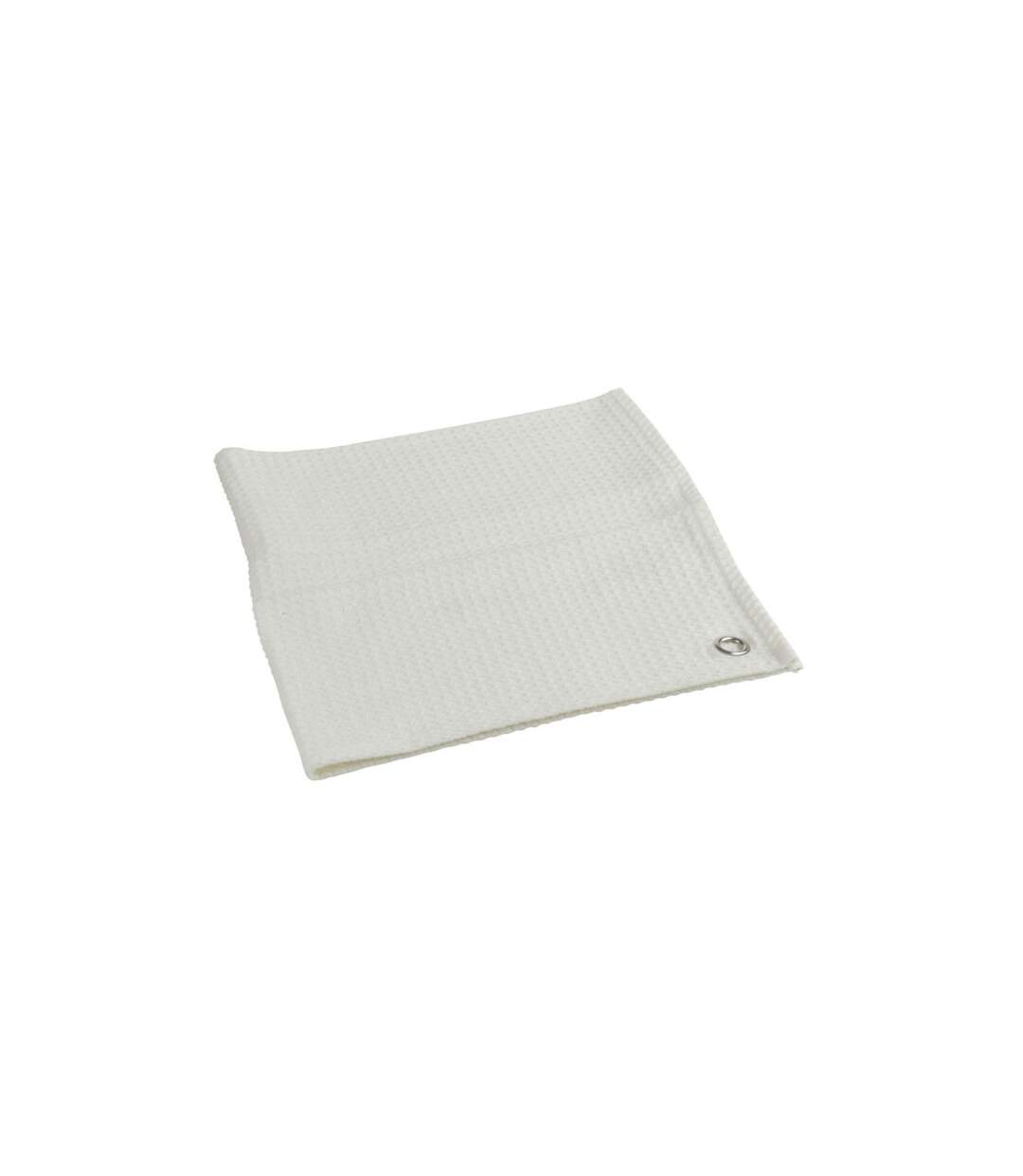 Torchon en Coton Nid d'Abeille 70cm Blanc-1