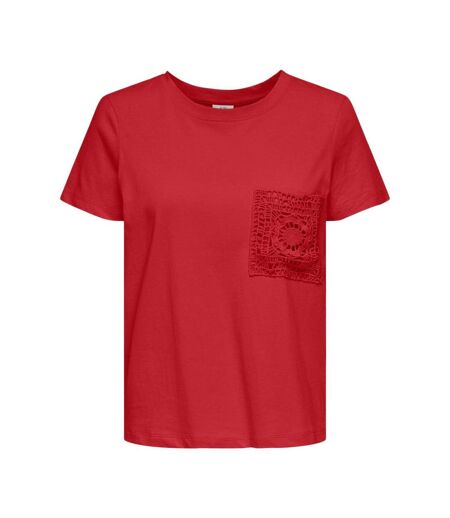 T-shirt rouge femme jdy selma - l