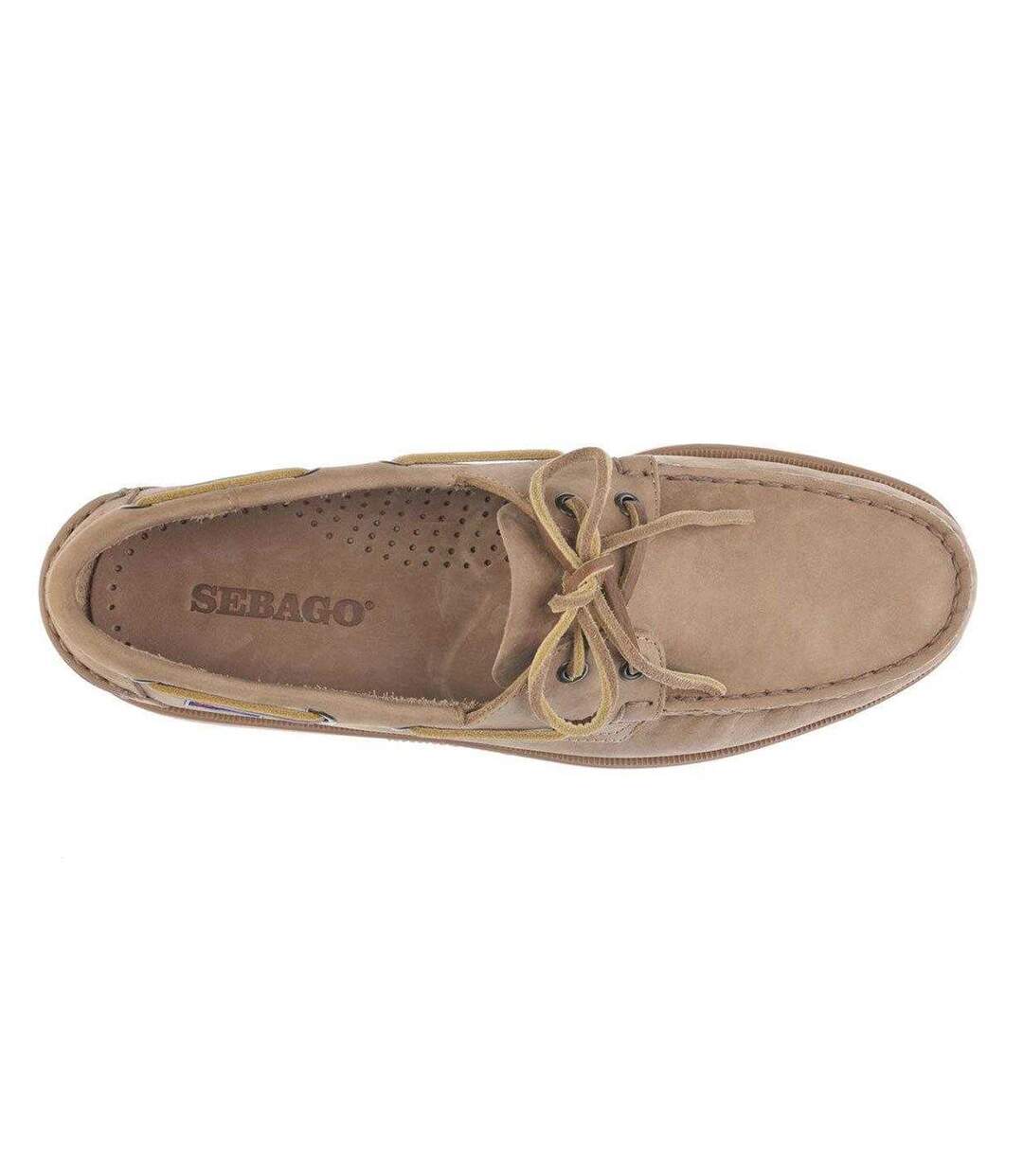 Mens Dockside Portland Suede Boat Shoes Dark Beige Sebago-4