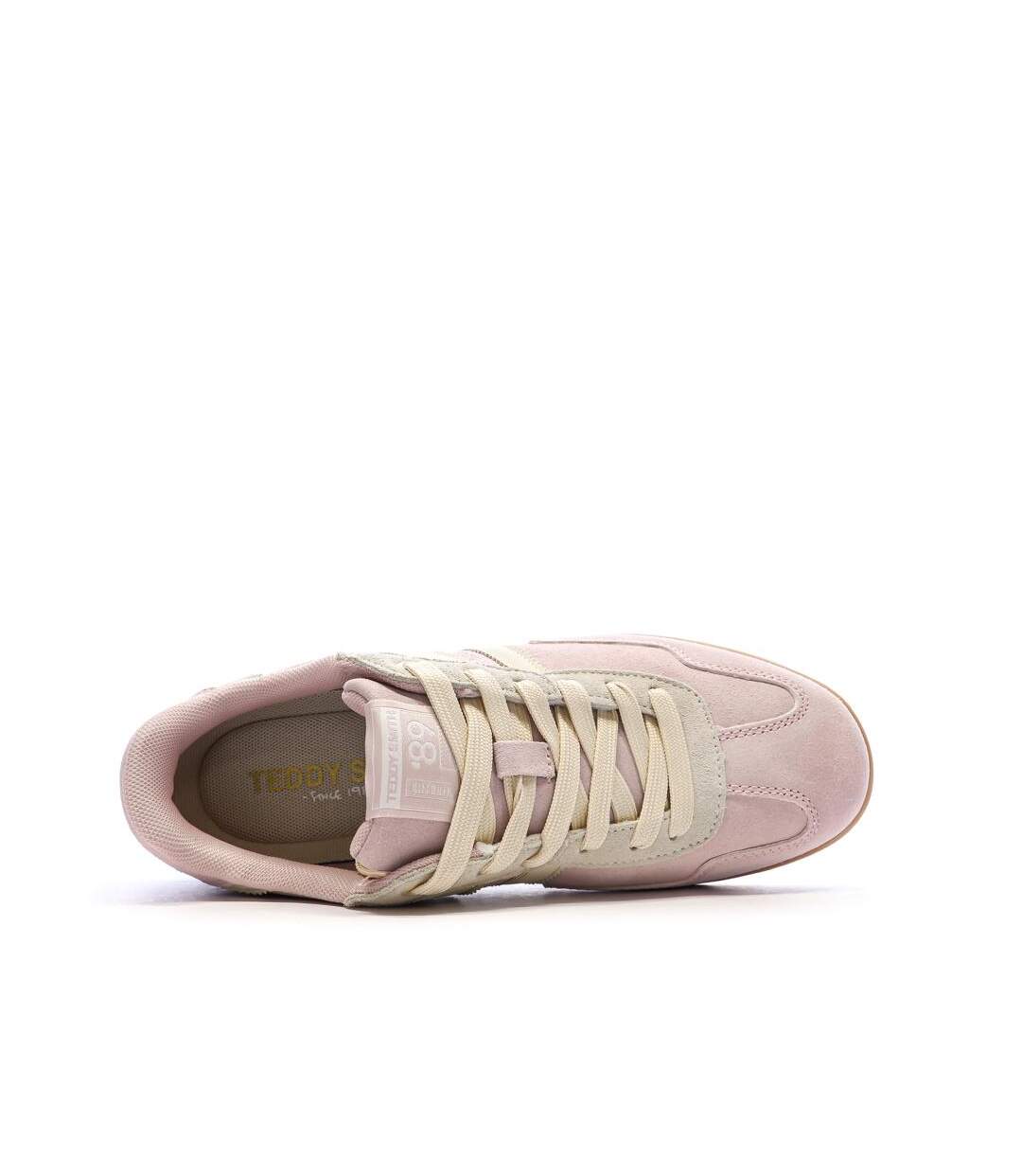Baskets rose/ecru femme teddy smith 120519-4
