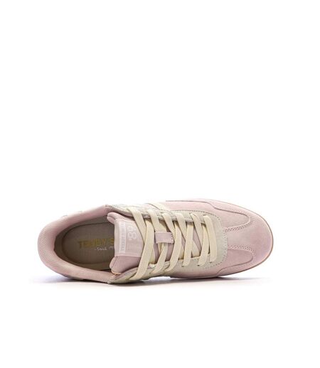 Baskets rose/ecru femme teddy smith 120519
