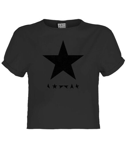 T-shirt court black star femme charbon de bois Amplified