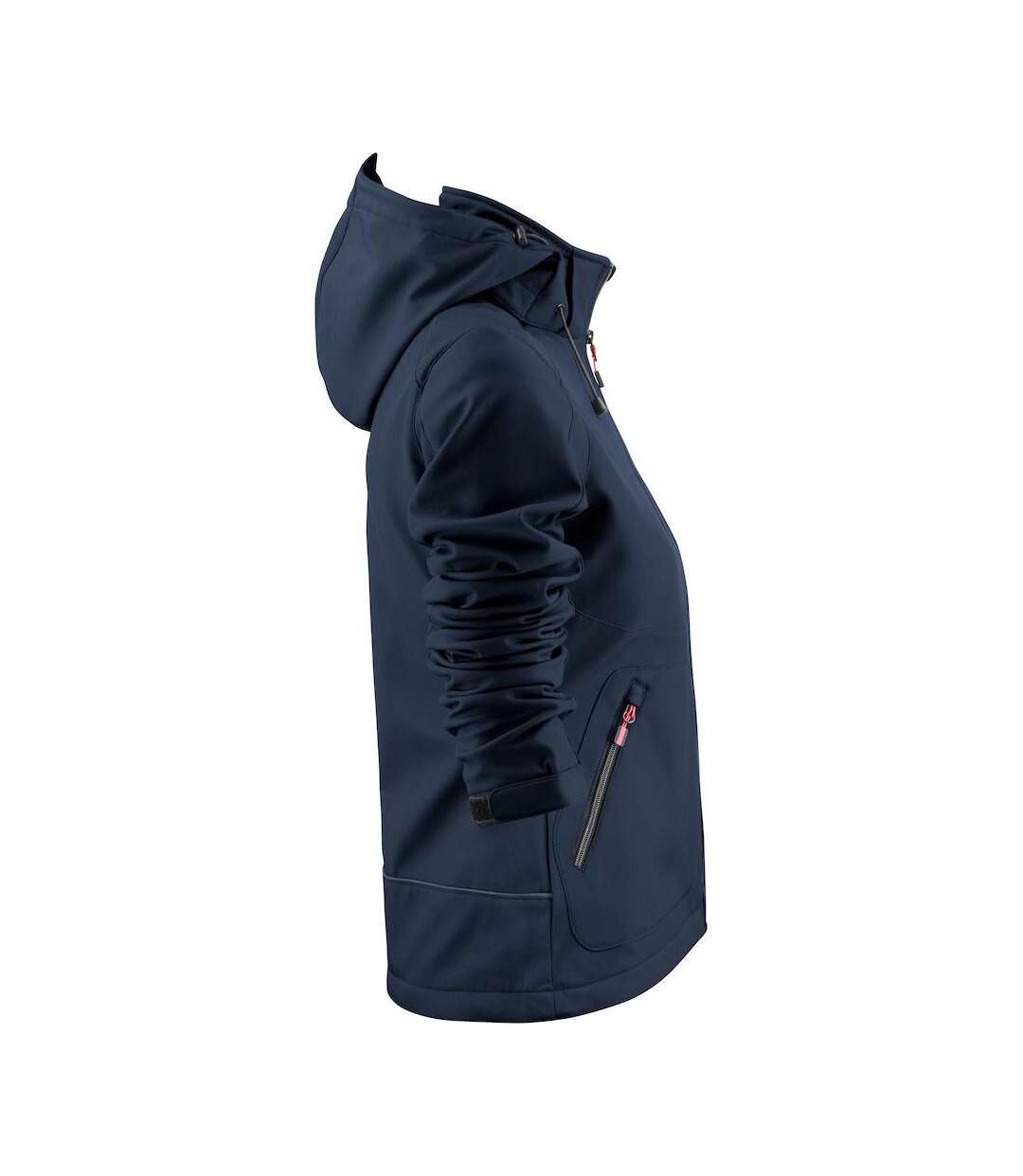 Womens/ladies Karting Soft Shell Jacket Navy Printer-4