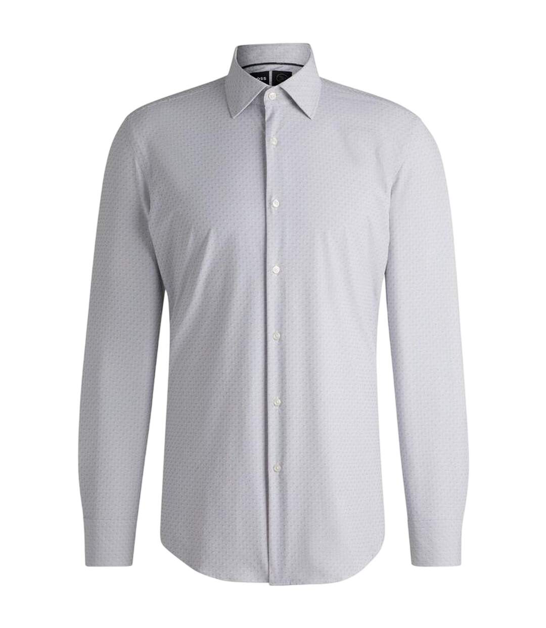 Chemise À Boutons Hank Homme Gris Moyen Boss-2