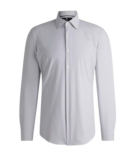 Chemise À Boutons Hank Homme Gris Moyen Boss