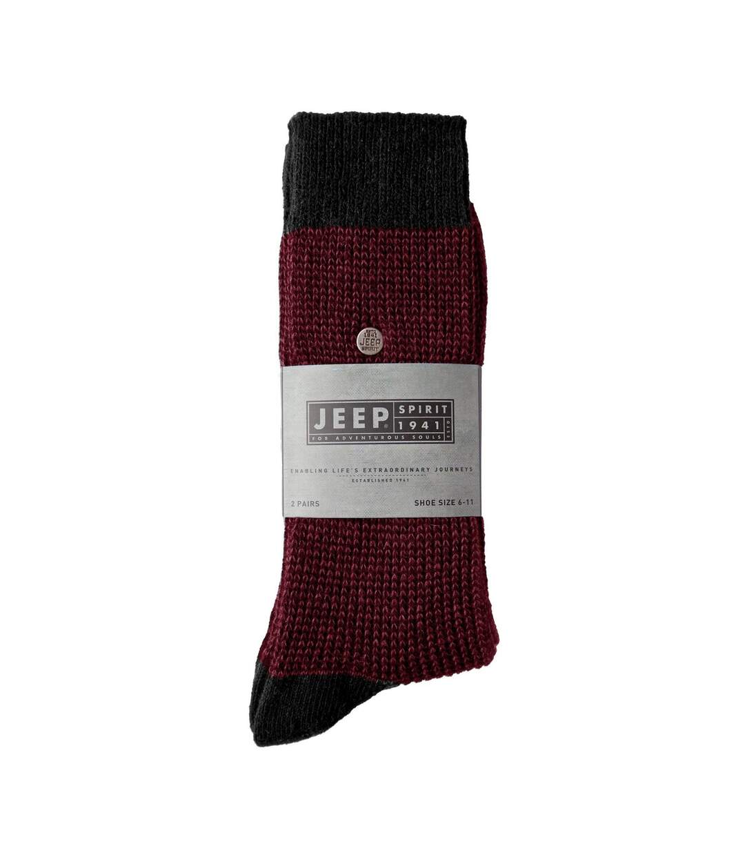 2 Pack Men's Casual Ribbed Cotton Dress Socks | Midweight Square Knit Socks-2