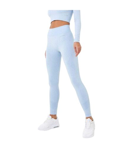 Womens/ladies Seamless High Rise Leggings Brunnera Blue USA Pro
