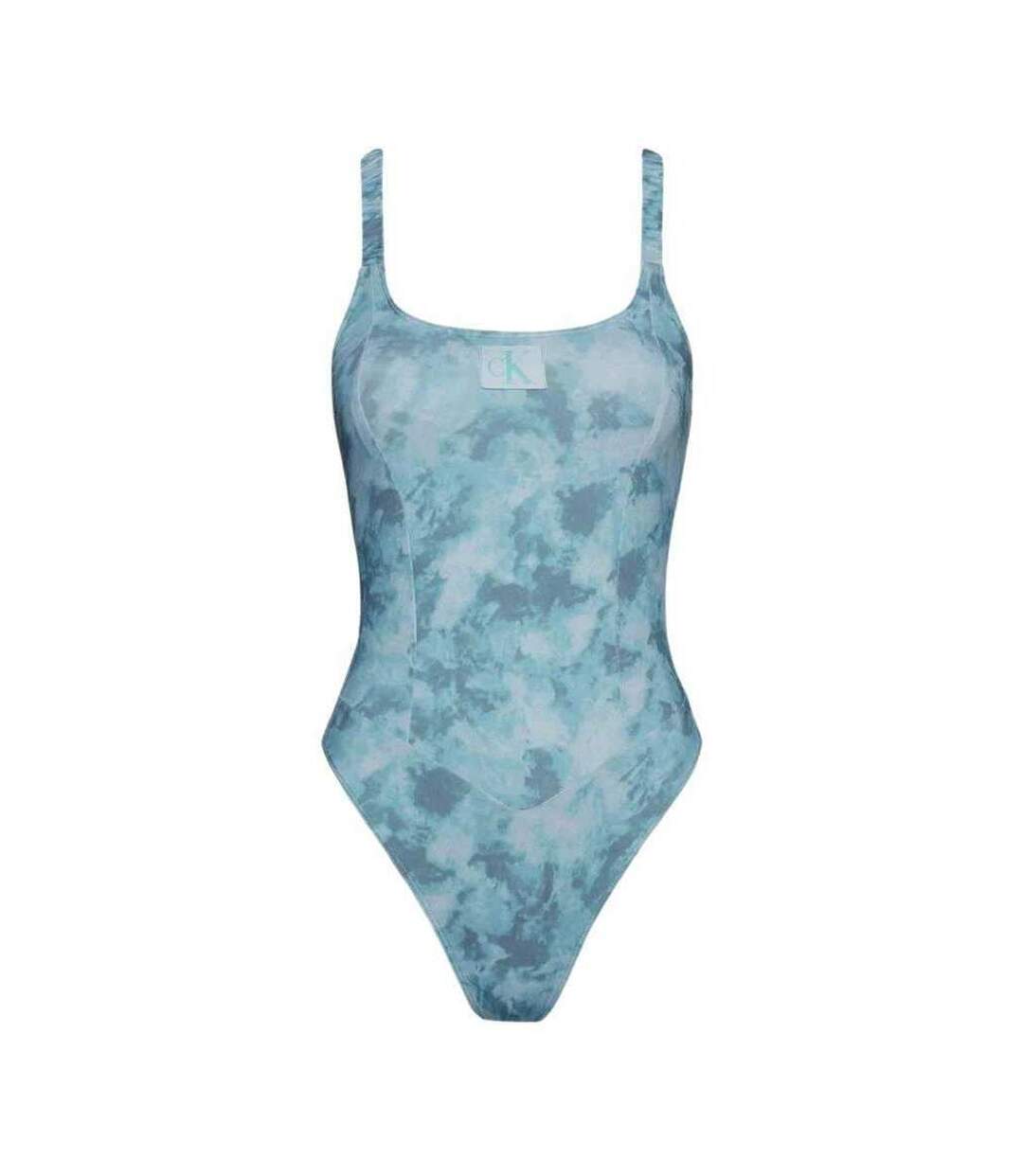Maillot De Bain 1 Pièce Motif/style Tie-dye Femme Bleu Calvin Klein-2