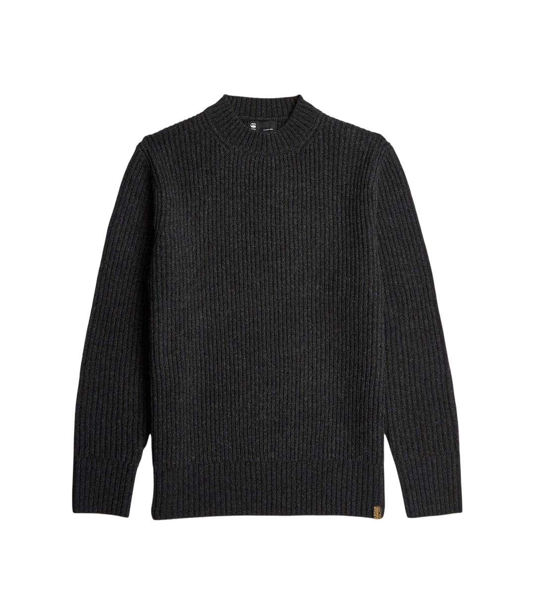 Mens Rib Knit Regular Jumper Grey G-Star-2