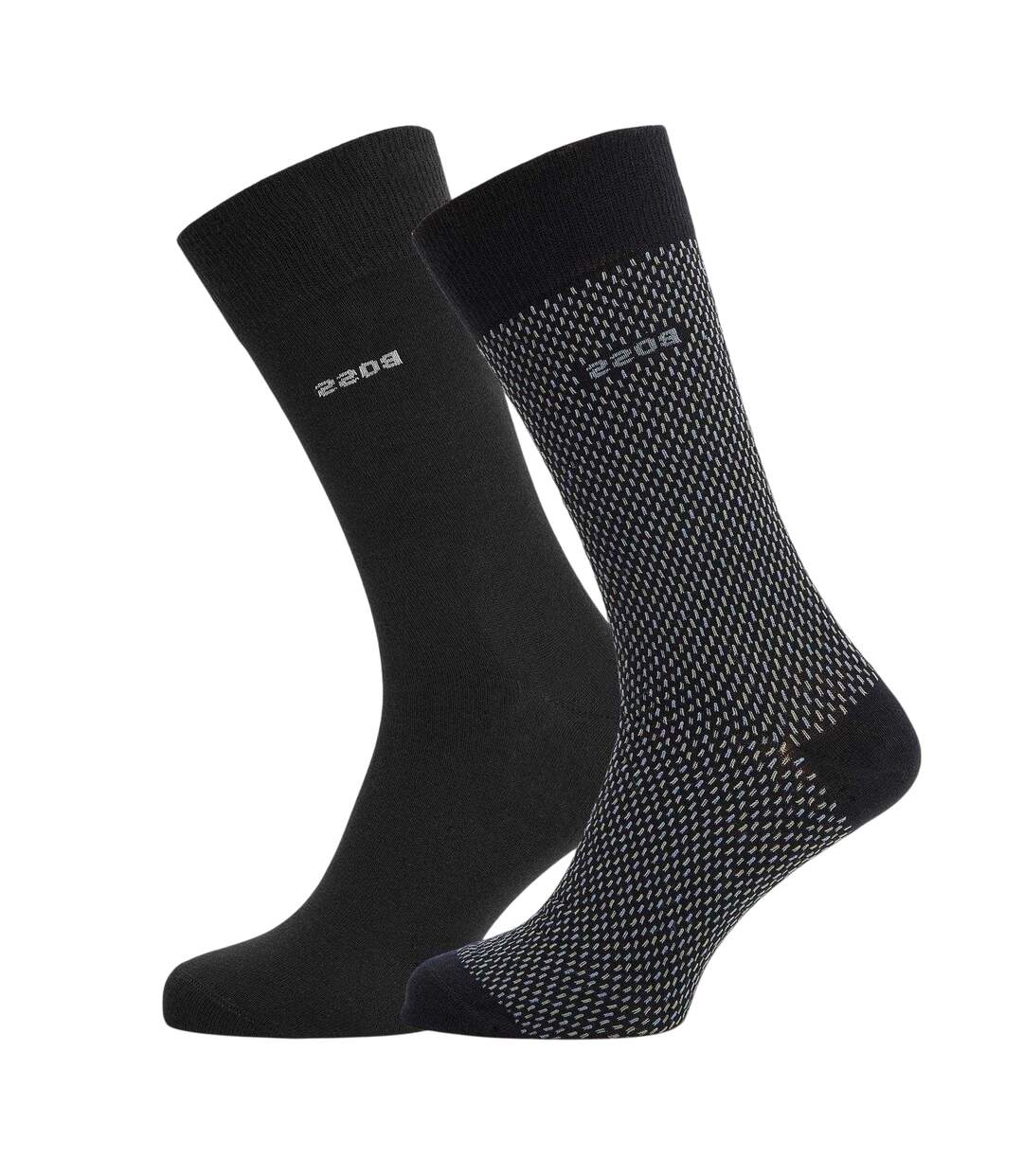 Lot De 2  Socquettes Motif/style Logo Homme Noir Boss-2