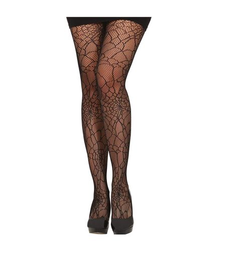 Collant Motif/style Toile D´araignée Femme Noir Fiestas Guirca