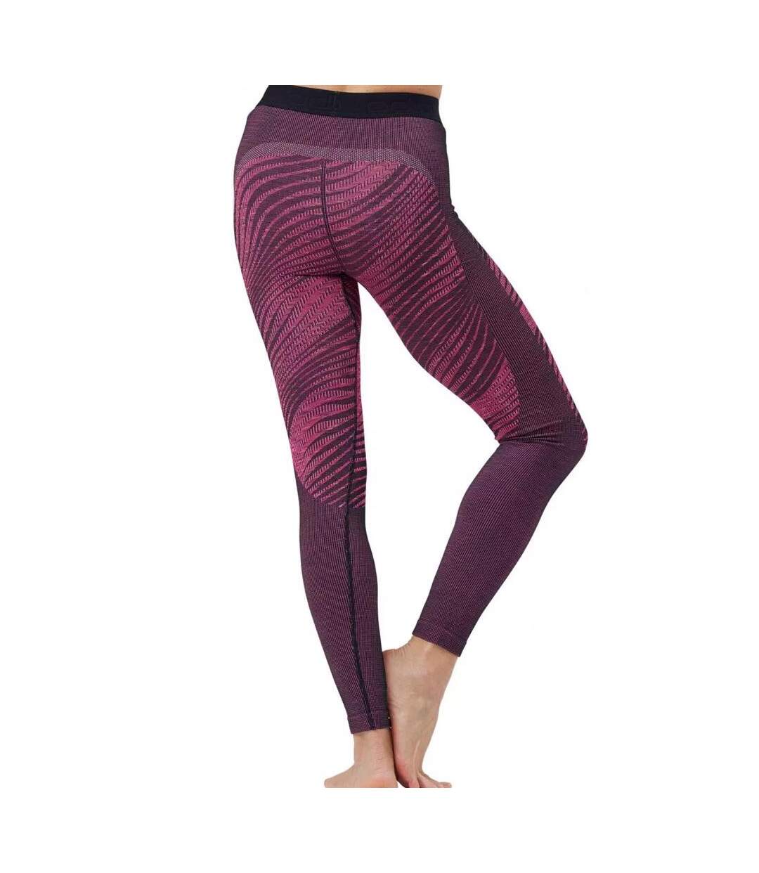 Legging Technique Noir/Rose Femme Odlo Blackcomb Eco - L-2