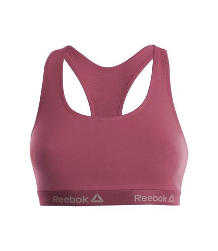 Brassière Femme Unie Coton REEBOK Bordeaux