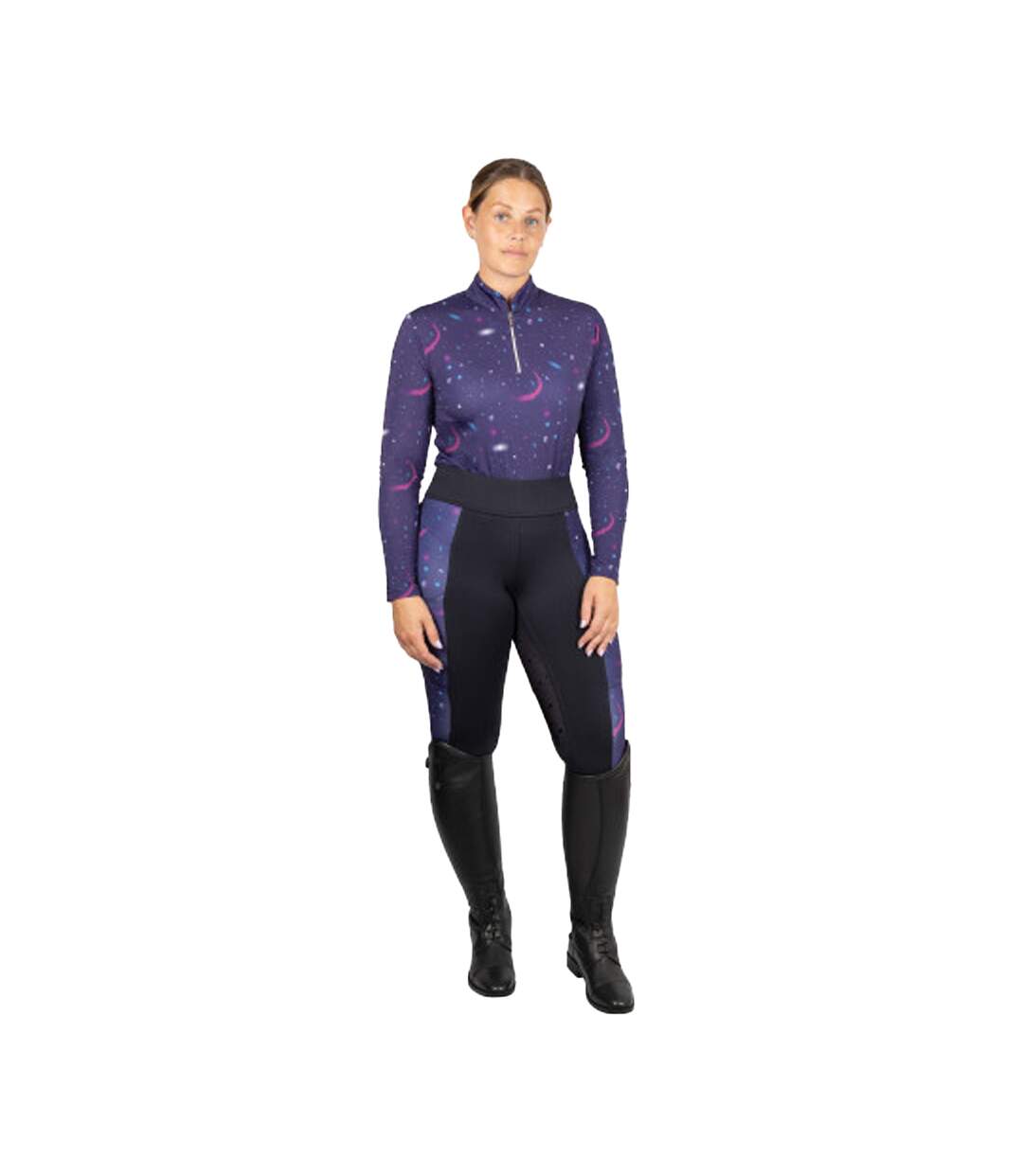 Haut Thermique Elevate Out Of This World Femme Bleu Marine Magenta Hy-1