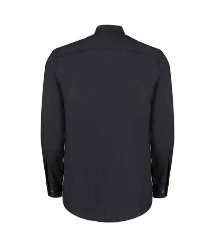 Kustom Kit Mens Classic Long-Sleeved Business Shirt (Black)