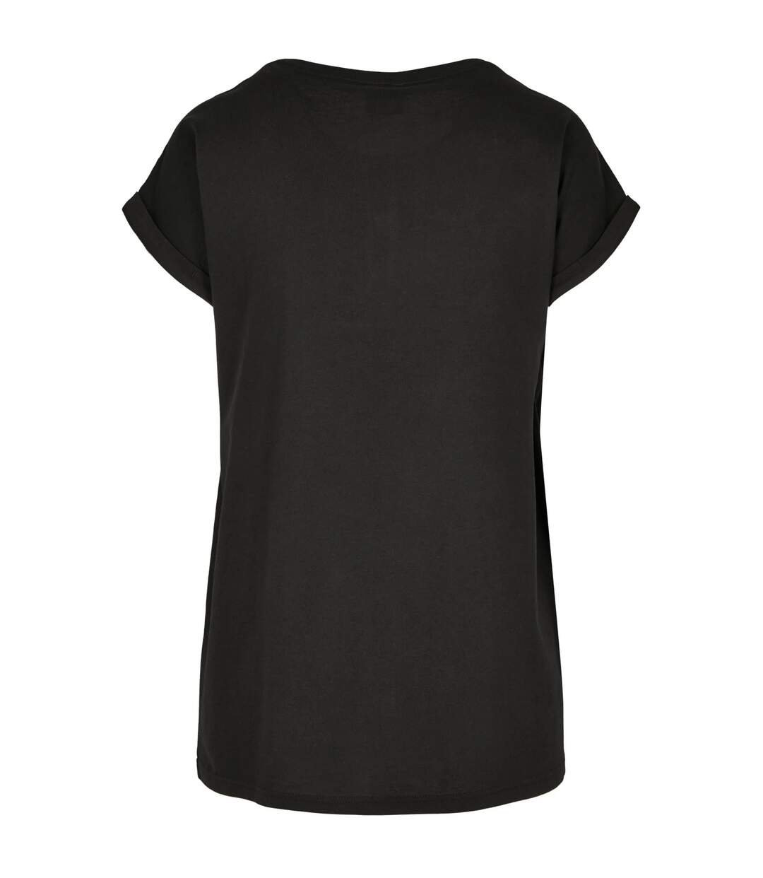 Womens/ladies organic cotton extended shoulder t-shirt black Urban Classics-2