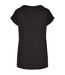 Womens/ladies organic cotton extended shoulder t-shirt black Urban Classics-2
