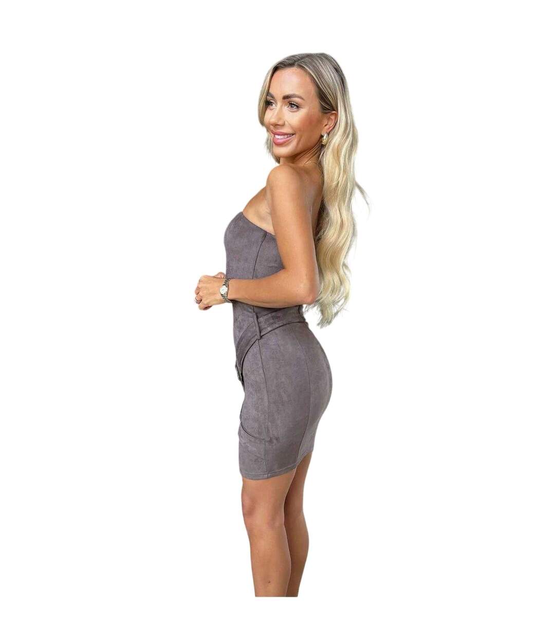 Robe Courte Femme Gris Clair AX Paris-3
