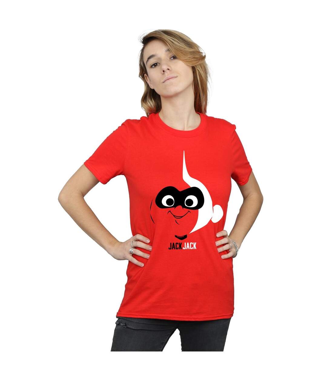 Disney Womens/Ladies Incredibles 2 Incredible Baby Cotton Boyfriend T-Shirt (Rouge) - UTBI41892-2