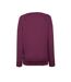 Fruit OF The Loom Ladies Fitted Lightweight Raglan Sweatshirt (240 GSM) (Burgundy) - UTBC2656