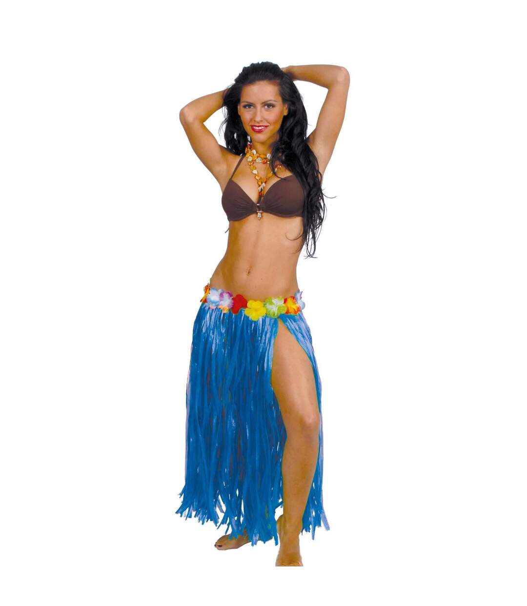 Jupe De Déguisement Motif/style Fleurs Hawaiian Femme Jaune Fiestas Guirca-3