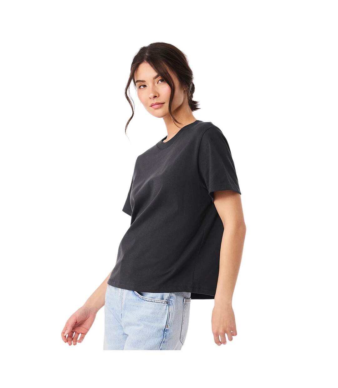 T-shirt Femme Gris Foncé Bella + Canvas-4