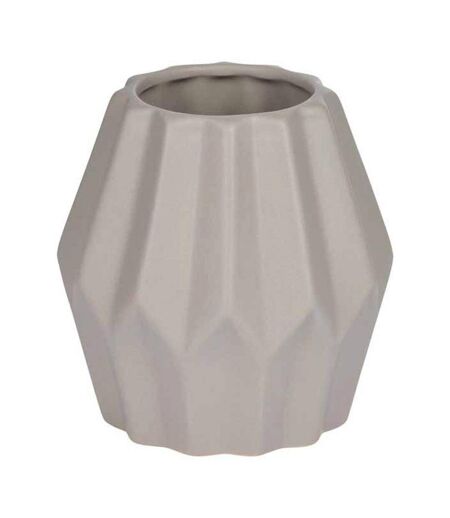 Vase Déco en Céramique Origami 12cm Taupe