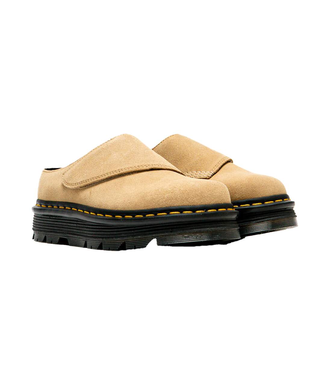 Unisex Adult Suede Platform Mules Tan Dr Martens-3