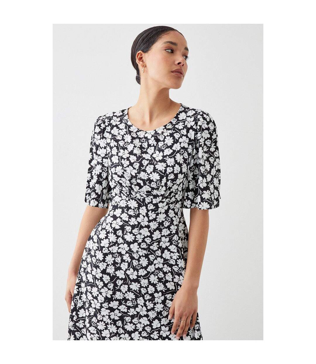 Robe mi-longue femme monochrome Dorothy Perkins-3