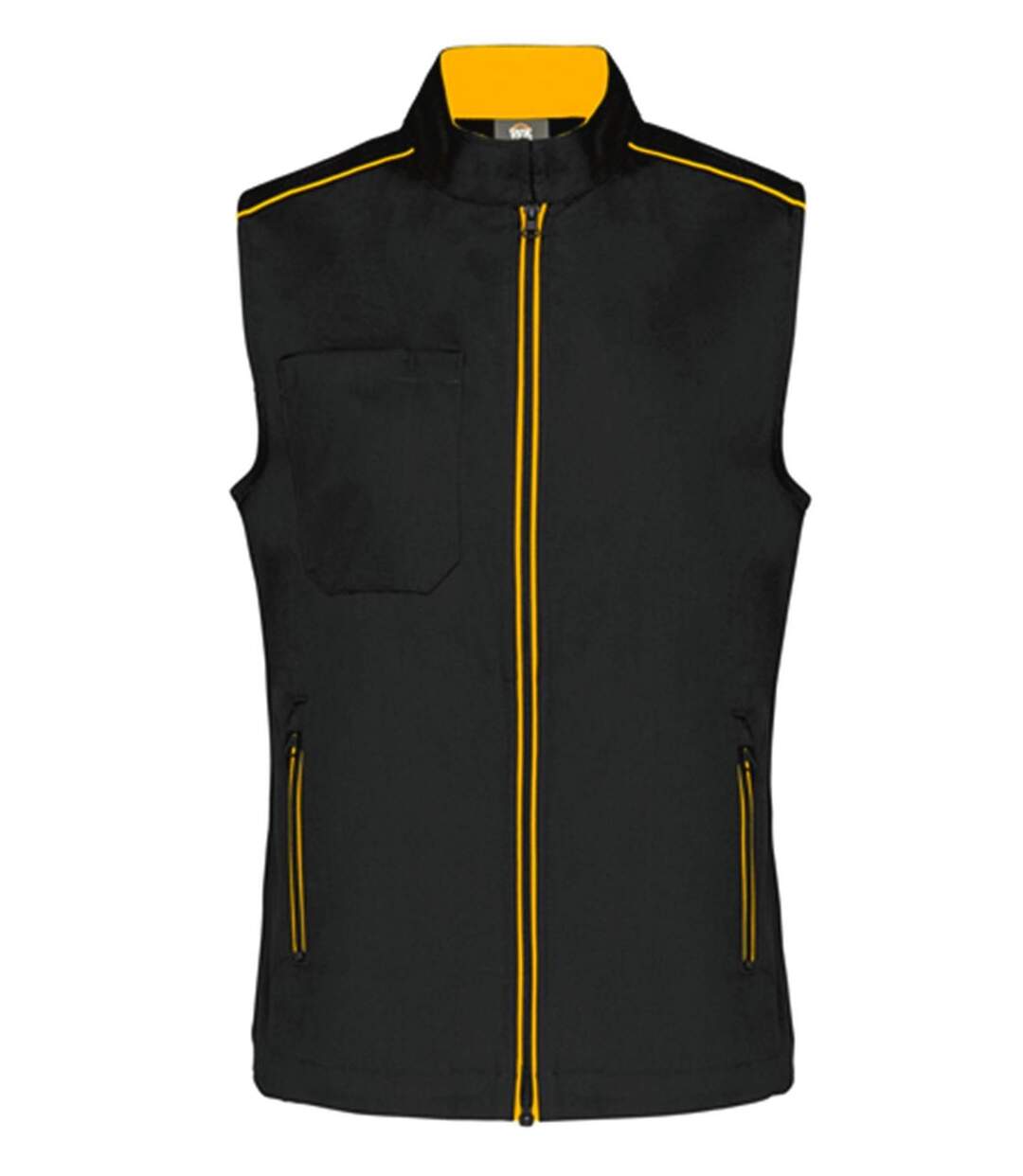 Gilet sans manches DayToDay - Femme - WK6149 - noir et jaune