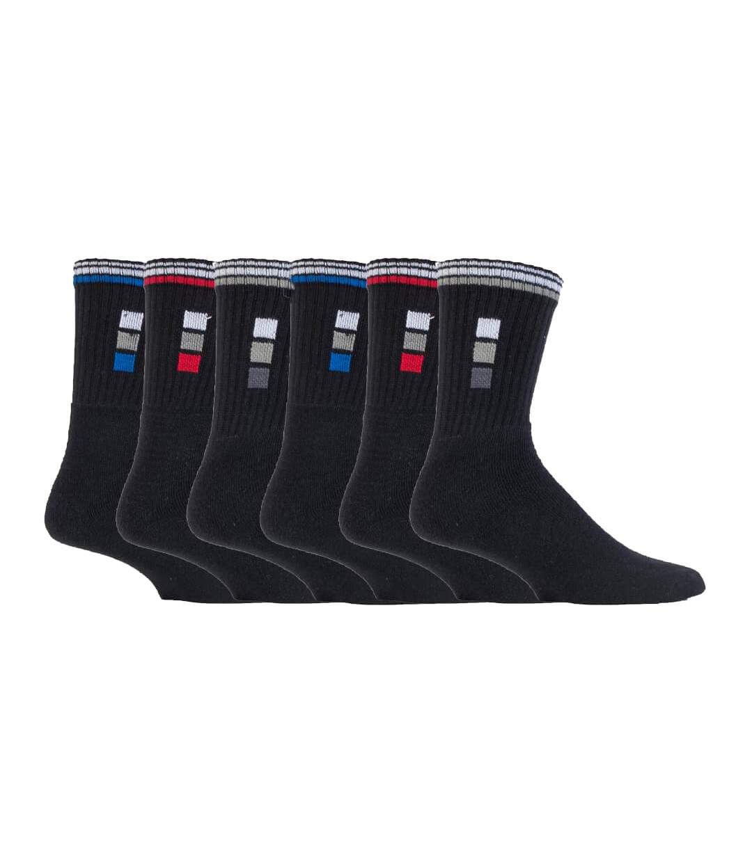 6 Pk Mens Cushioned Cotton Sports Socks 11-14-1