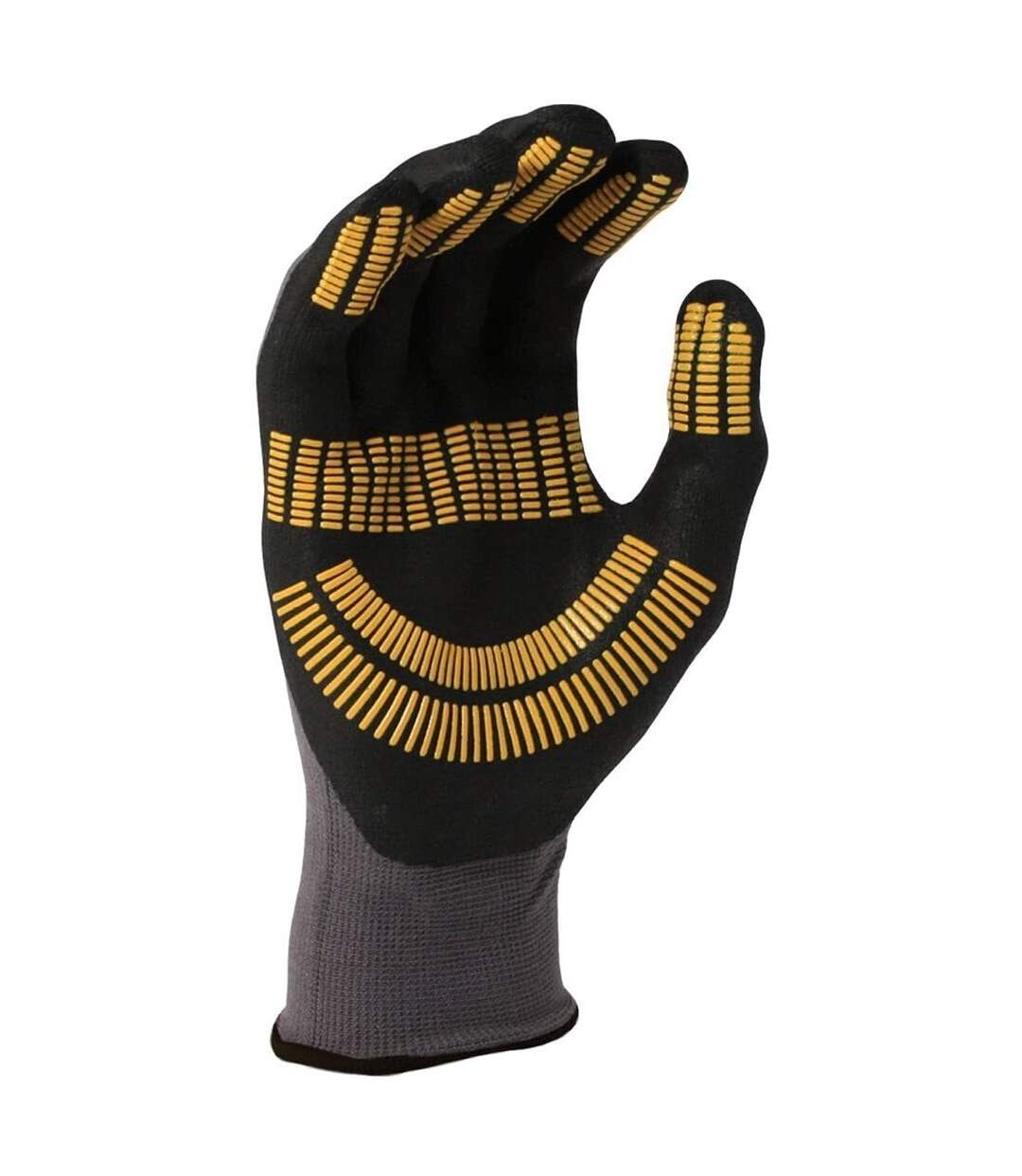 Unisex adult gripper razor thread safety gloves m grey/black/yellow Stanley-2