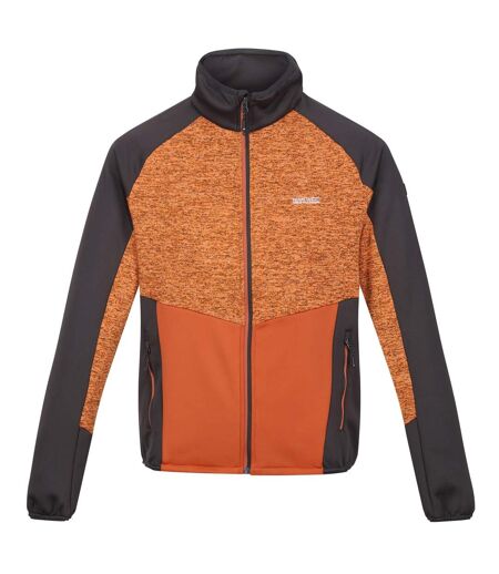 Regatta Mens Coladane V Marl Full Zip Fleece Jacket (Orange Pepper/Burnt Copper)