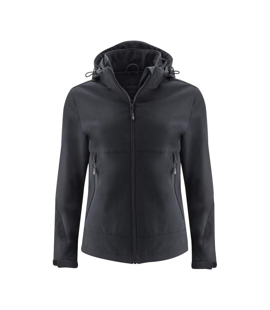 Womens/ladies Lodgetown Soft Shell Jacket Black James Harvest-1