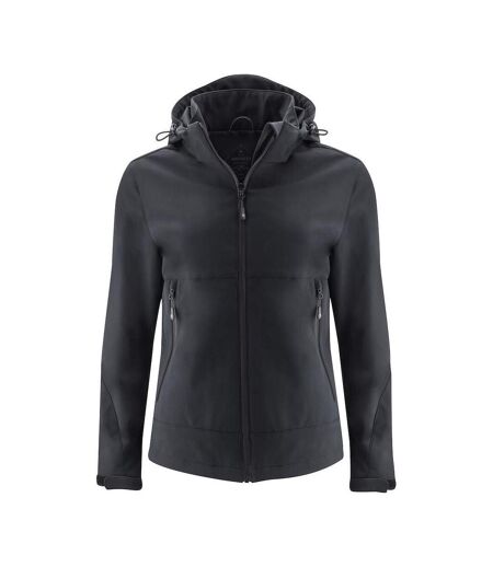 Womens/ladies Lodgetown Soft Shell Jacket Black James Harvest