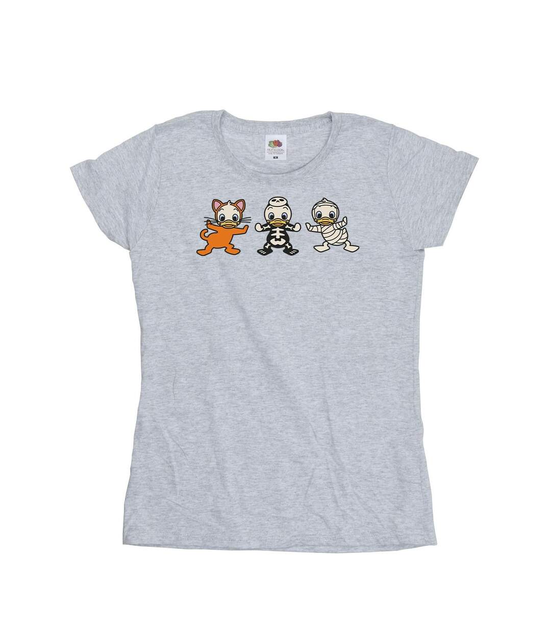 Disney T-shirt en coton Femmes/Dames Duck Tales Halloween Costumes (Gris sportif) - UTBI33870-1