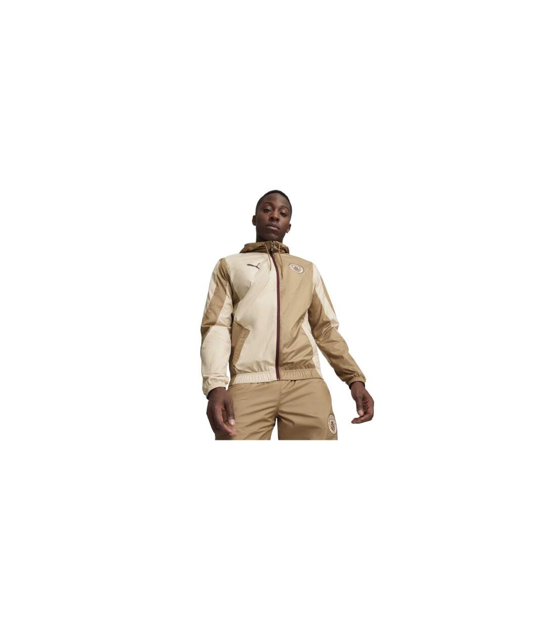 Mens Manchester City Woven Jacket Sand Puma-1
