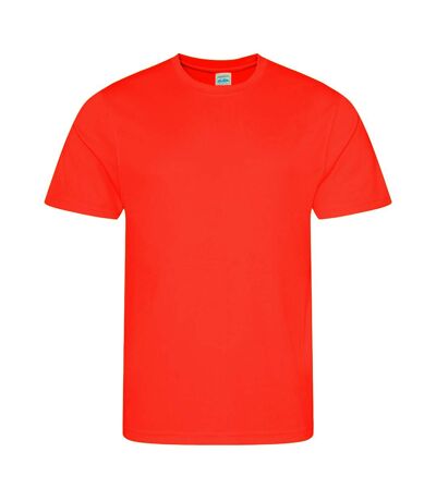 Just Cool Mens Performance Plain T-Shirt (Orange Flame)