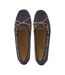Womens/ladies Suede Flat Boat Shoes Navy Chatham-3