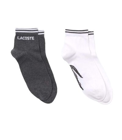 x2 Paires de Chaussettes Gris/Blanc Lacoste RA2104 - 36/40