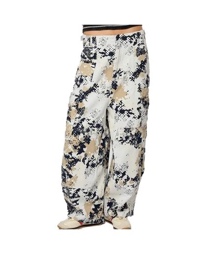 Jean baggy blanc/noir femme kaporal vener