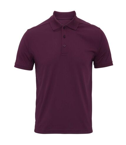 Premier Mens Coolchecker Pique Short Sleeve Polo T-Shirt (Neon Orange) - UTRW4401