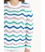 Pull doux col rond reliefé rayé point mousse-4