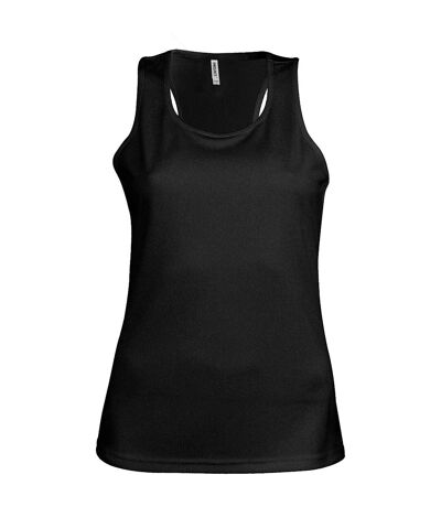 Kariban Proact Womens/Ladies Sleeveless Sports / Training Vest (Black)