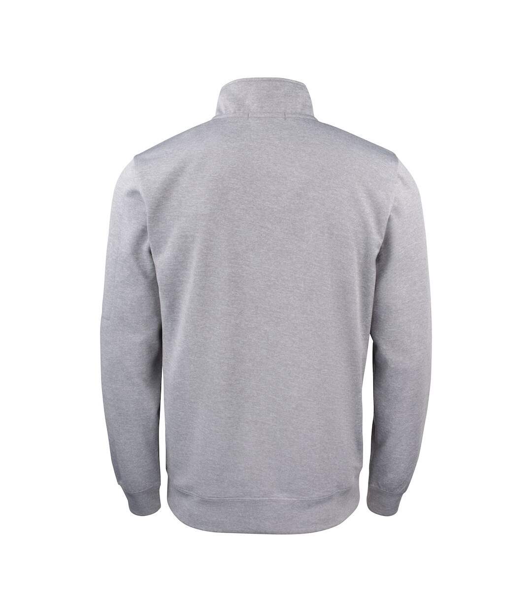 Unisex adult basic active quarter zip sweatshirt grey melange Clique